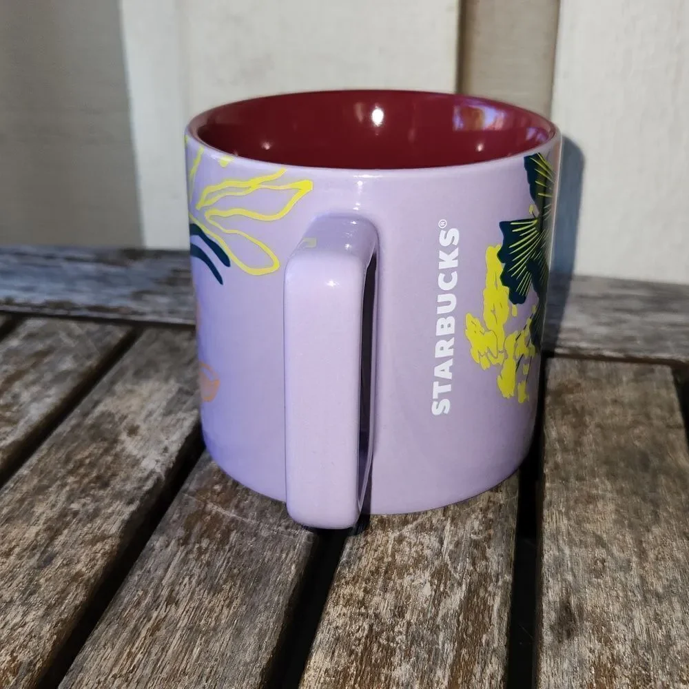 Starbucks Lilac Jellyfish & Parasol Coffee Mug 14 oz. NWT 2023